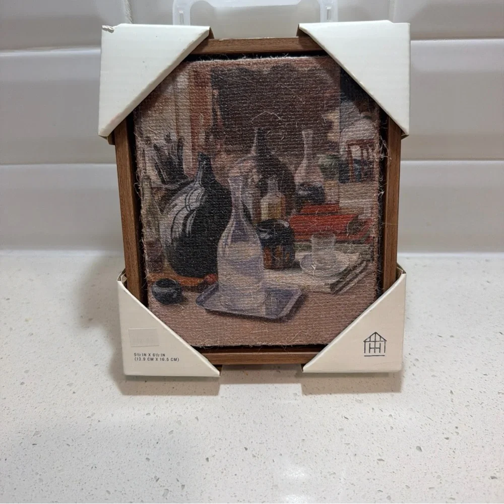 Hearth&hand Needle Point Wall Art Painting Vases New